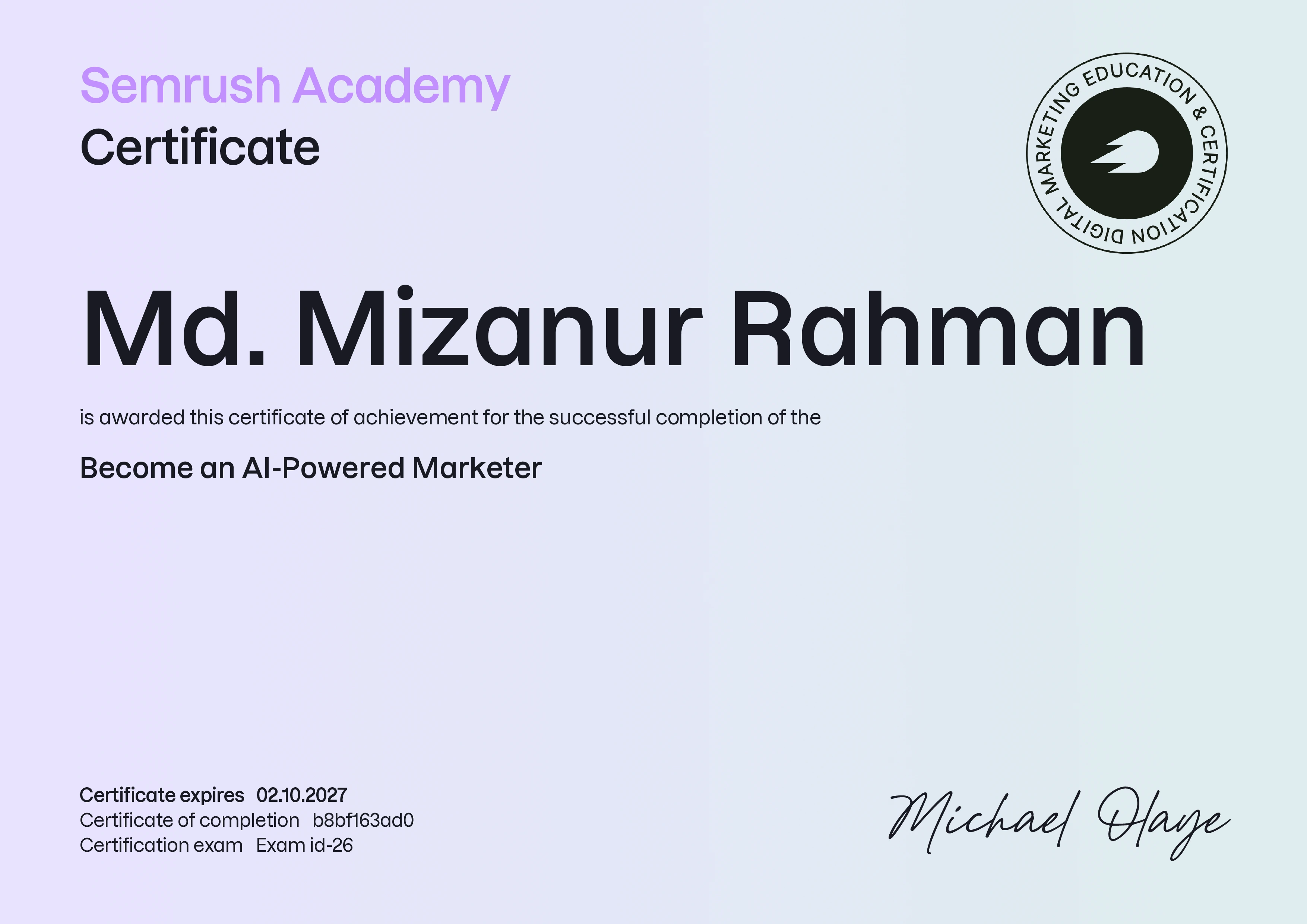 Become an AI-Powered Marketer - MD Mizanur Rahman
