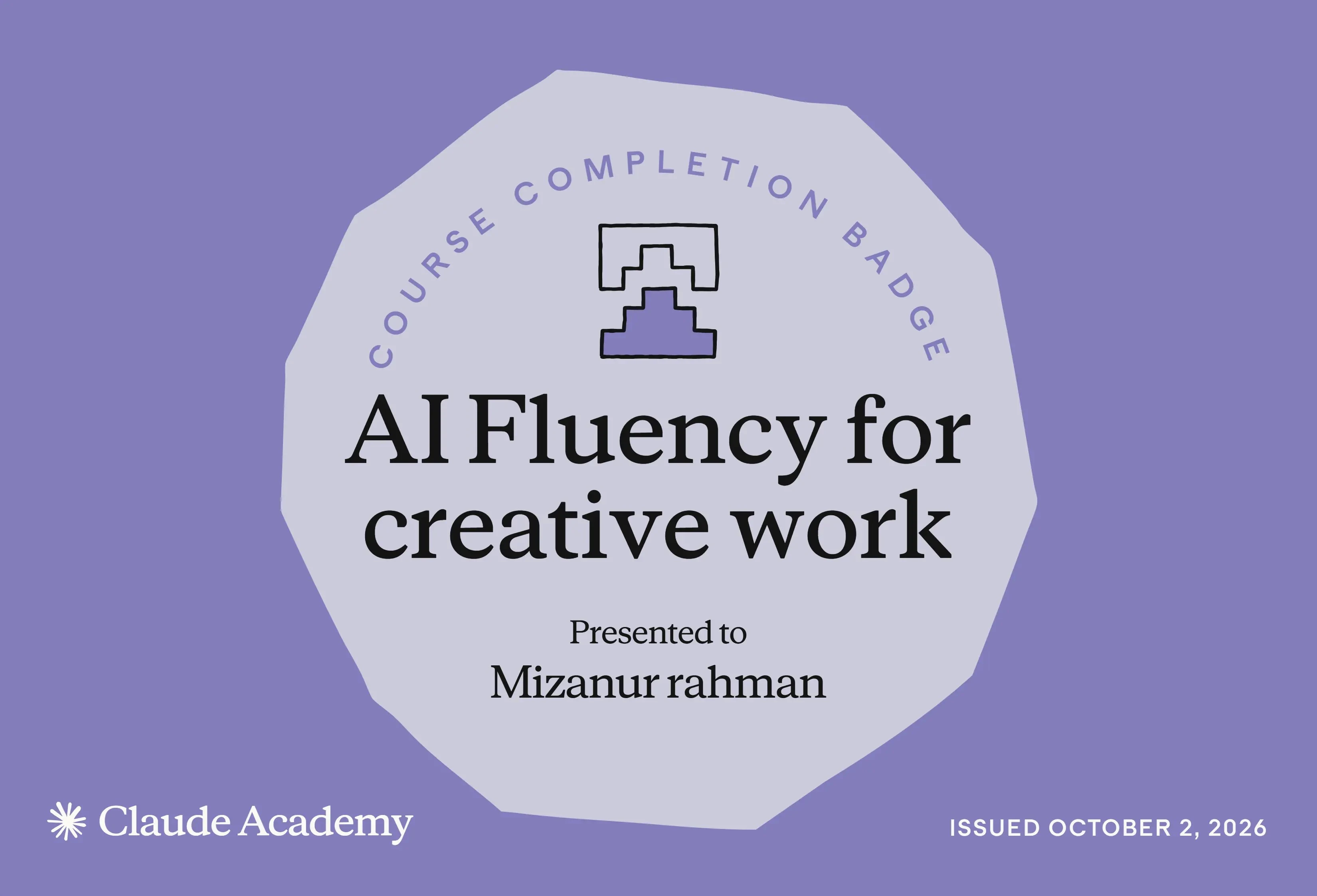 AI Fluency for Creative Work - MD Mizanur Rahman