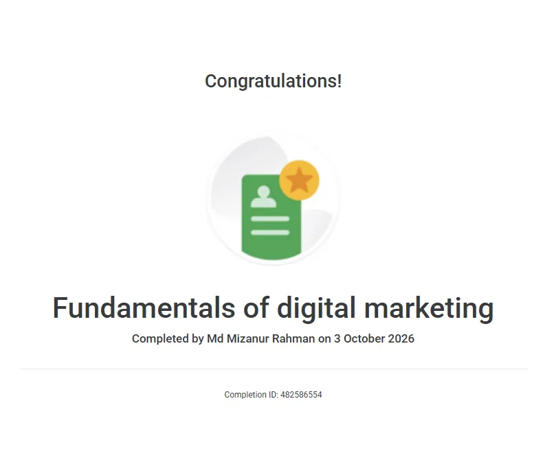Fundamentals of Digital Marketing - MD Mizanur Rahman