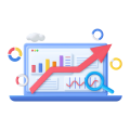 Digital visibility and search authority optimization icon